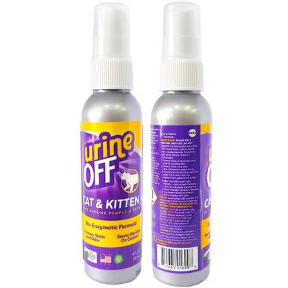 URINE OFF Cat & Kitten Spray - Urine Odor Neutralizer and Stain Remover