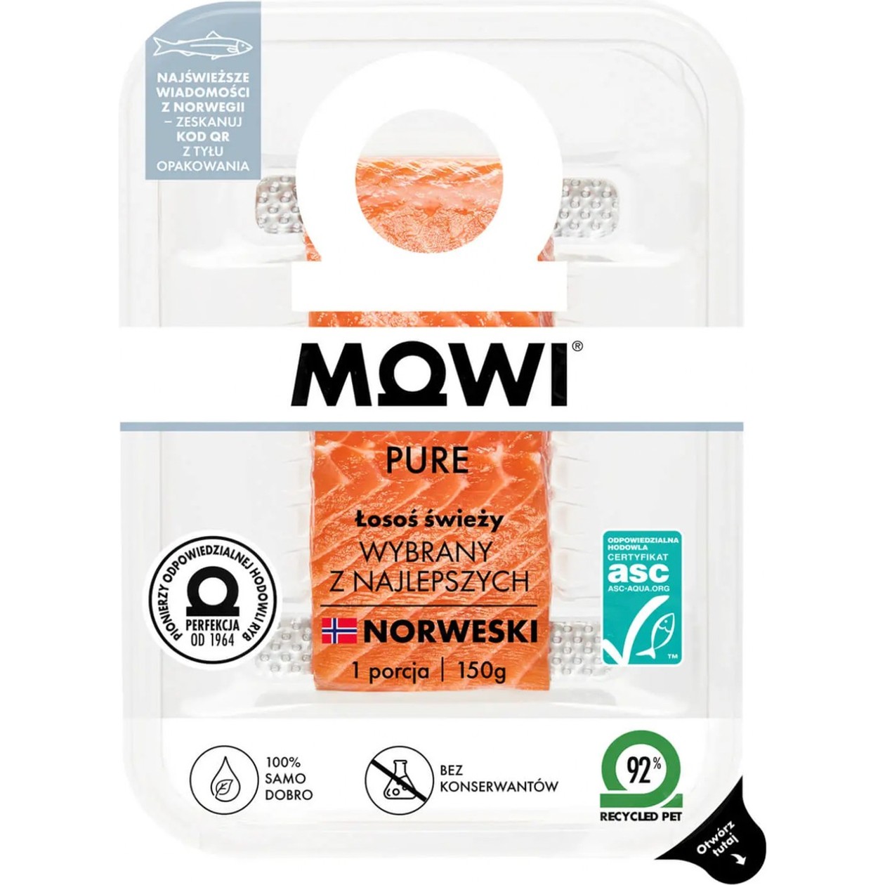 Łosoś Świeży ze Skórą Mowi 150g