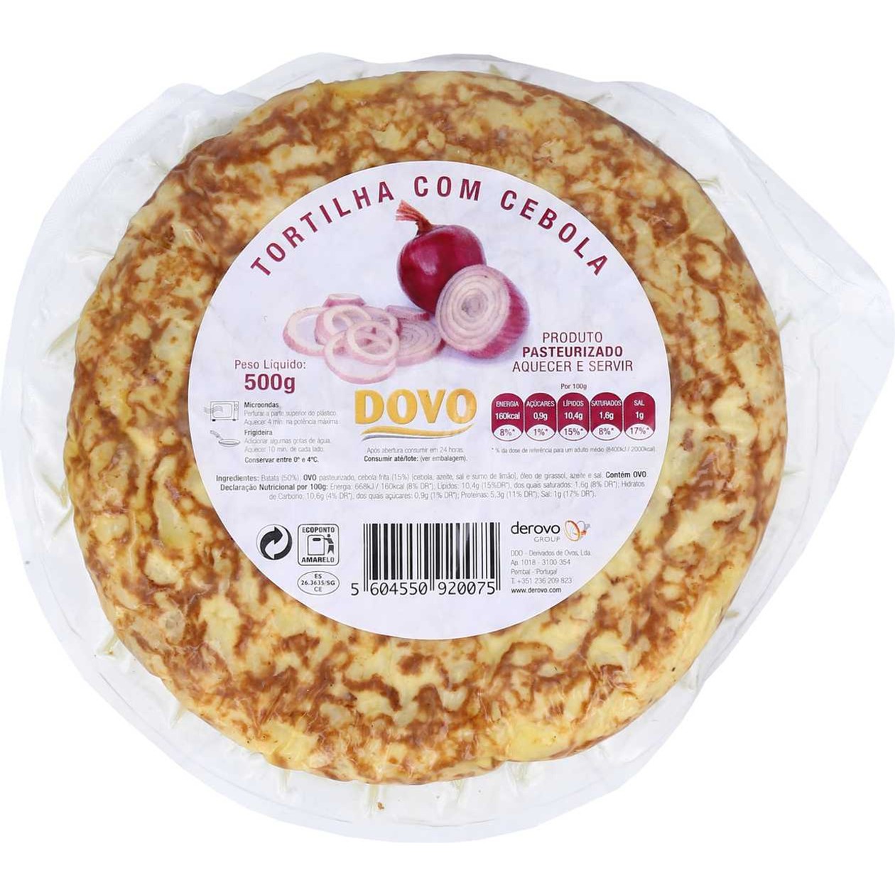 Tortilha Com Cebola Dovo 500 gr