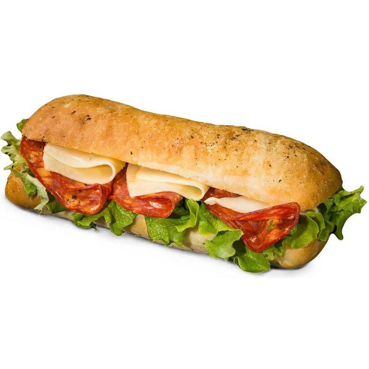 La Casa, Sandwich with Focaccia, Spicy Salami, Cheese, 240 g (expires soon)