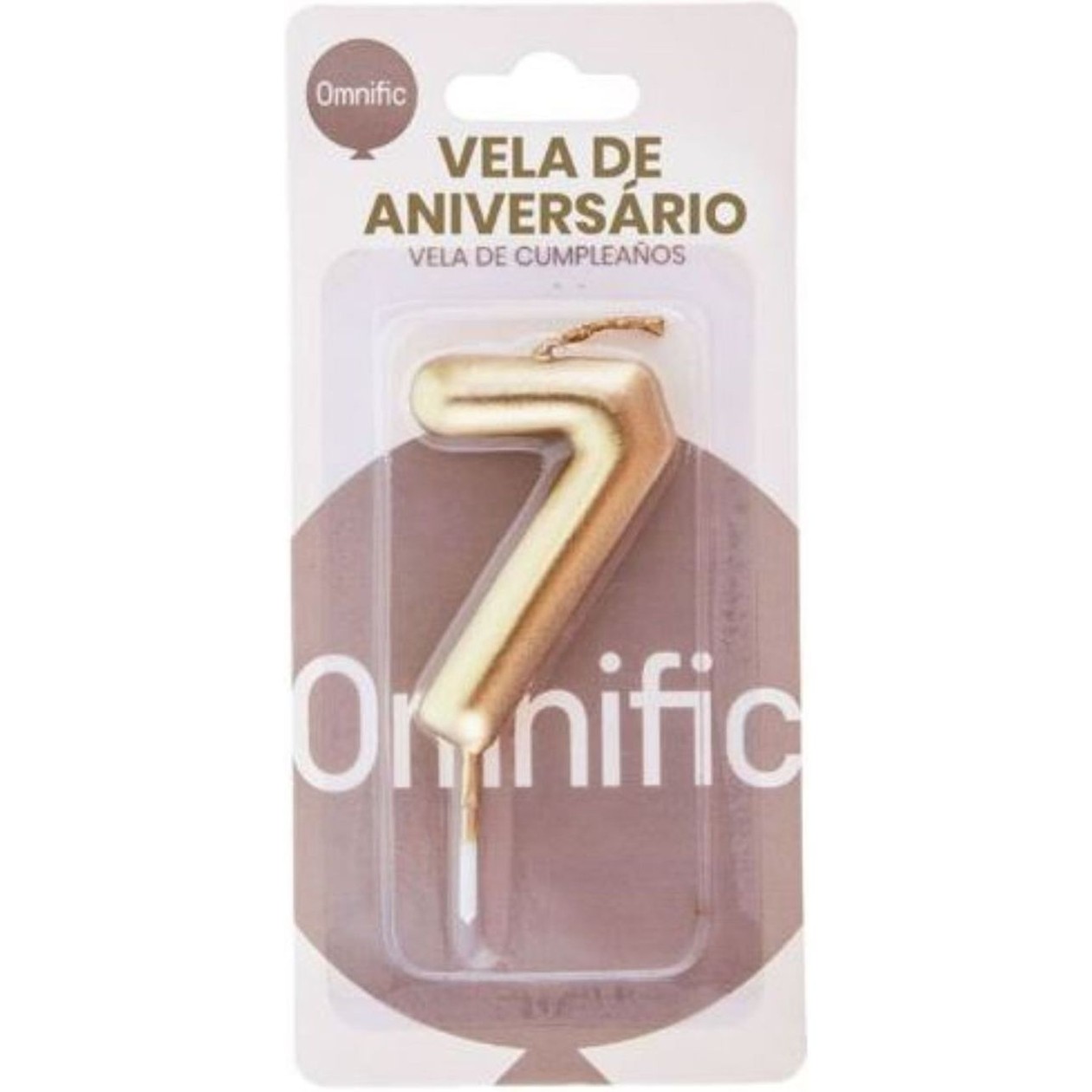Vela Nº 7 Aniversário Dourada