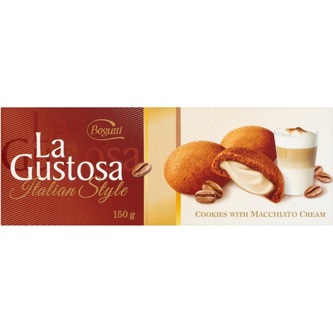 La Gustosa, Crunchy Cookies with Macchiato Cream, 150g (expires soon)