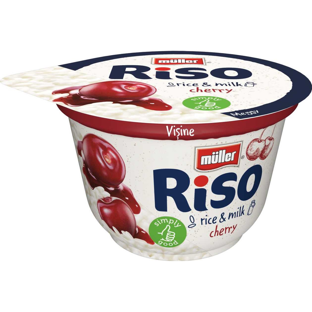 Muller, Riso, Orez cu Lapte, Aroma de cirese, 200 g (expiră în curând)