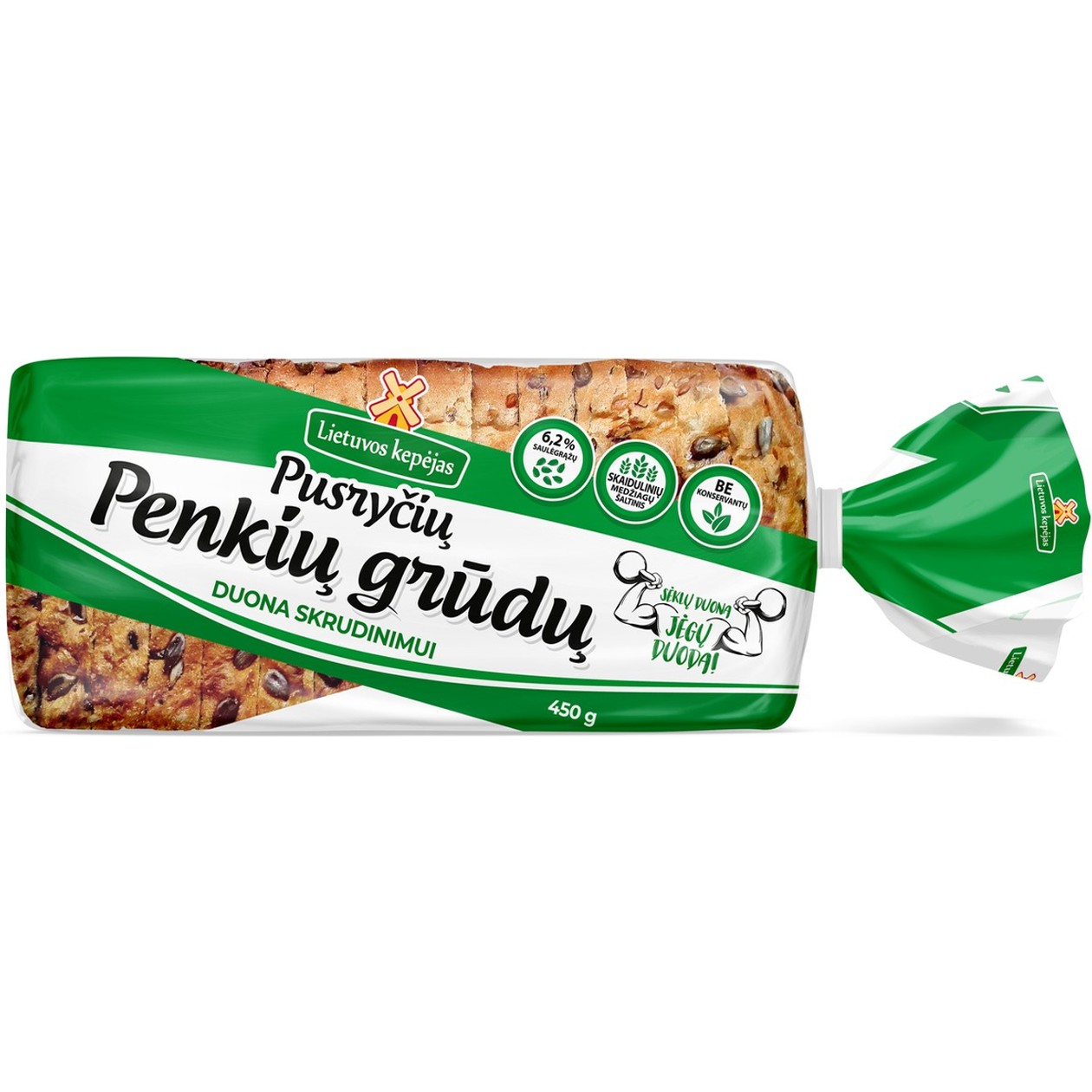 Five Grain Toasting PUSRYČIŲ Bread LIETUVOS KEPĖJAS, 450g (expires soon)