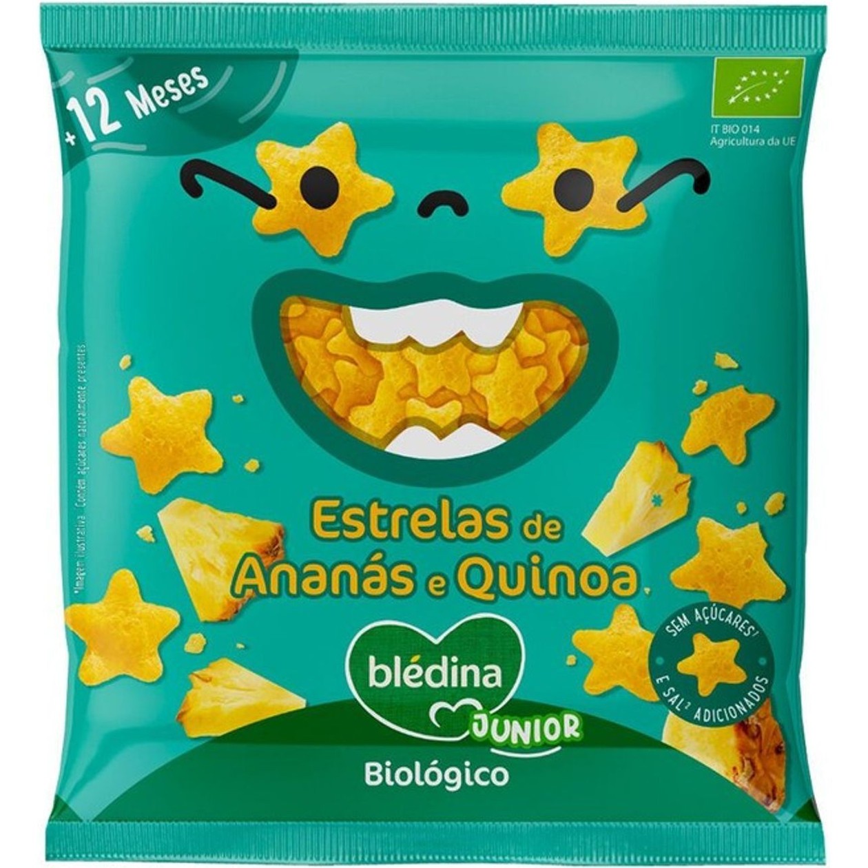 Snack Estrelas Ananás e Quinoa Blédina 20 gr