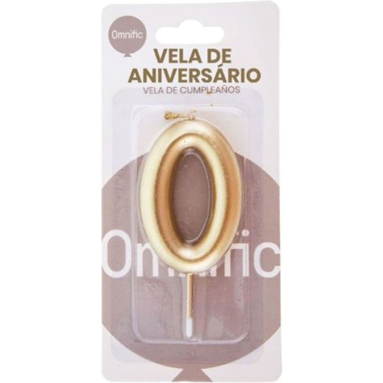 Vela Nº 0 Aniversário Dourada