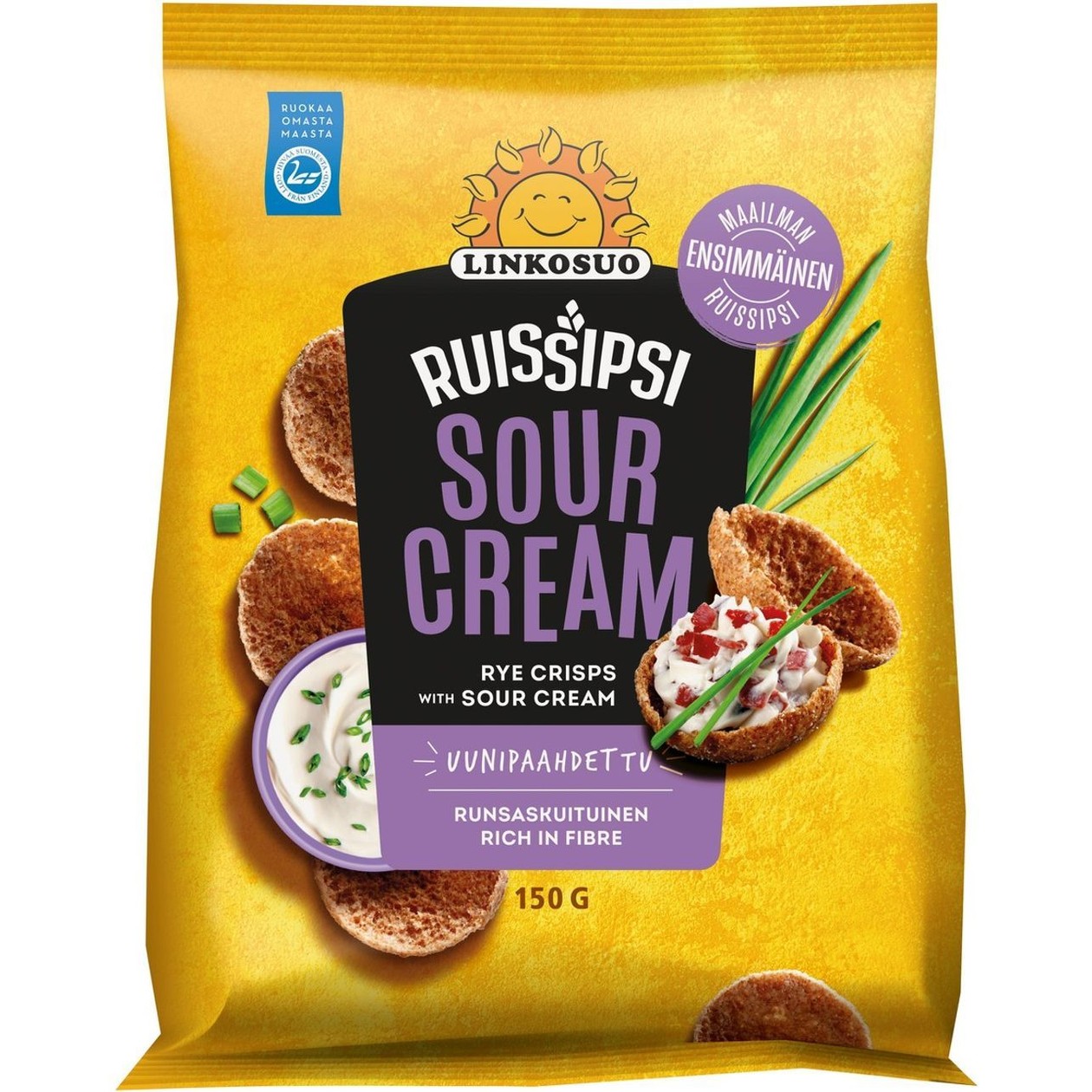 Linkosuo, Sour Cream Rye Chips, 150g (expires soon)