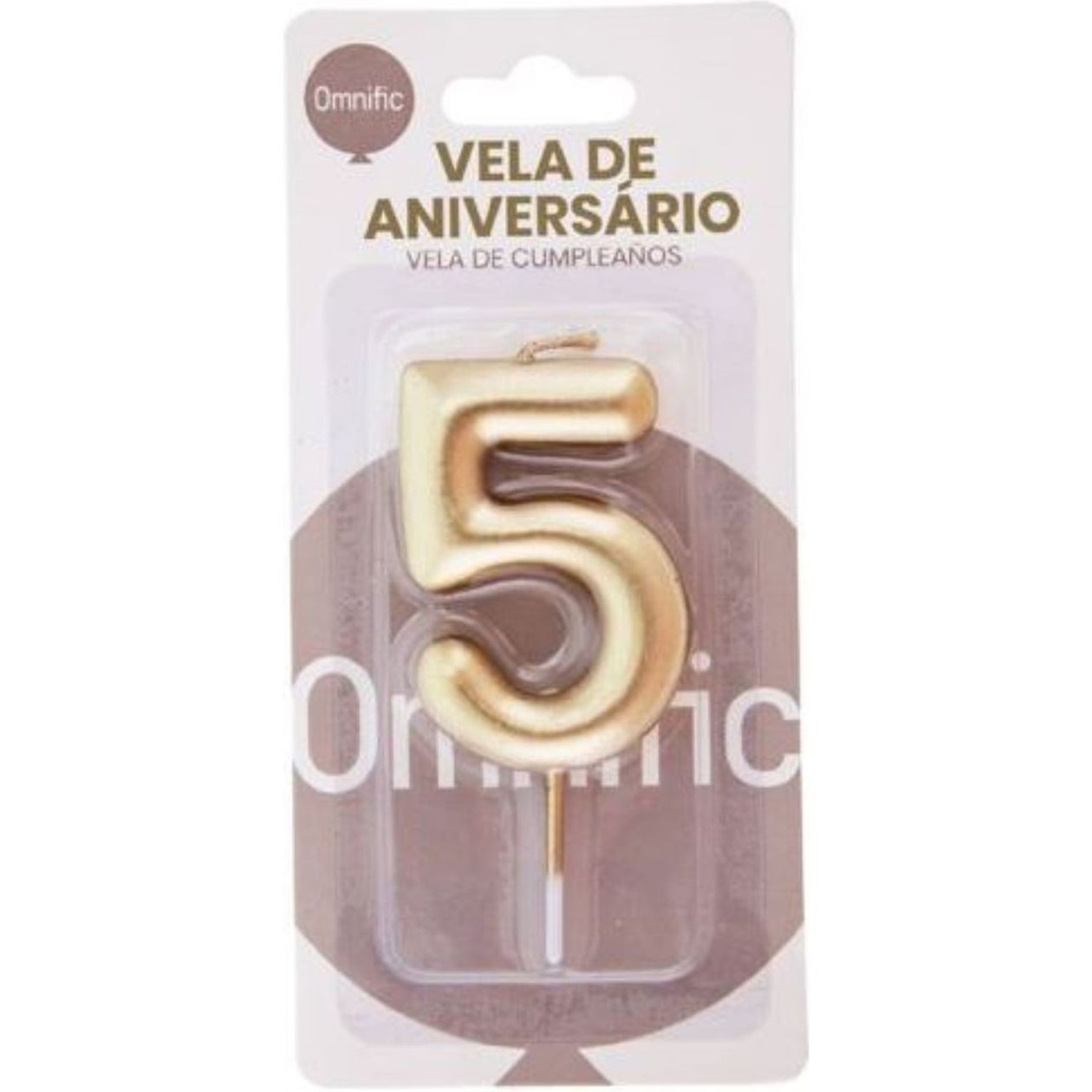 Vela Nº 5 Aniversário Dourada