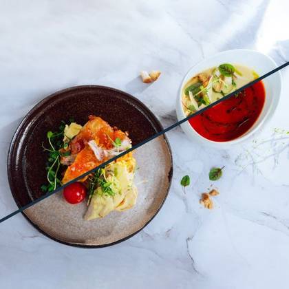 Meniul zilei 2: Cremă de Ciuperci cu Hribi, Antricot de Porc la Cuptor și Fasole Cannellini