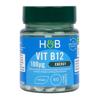3425 Holland & Barrett Vitamin B12 100ug 60 Tablets