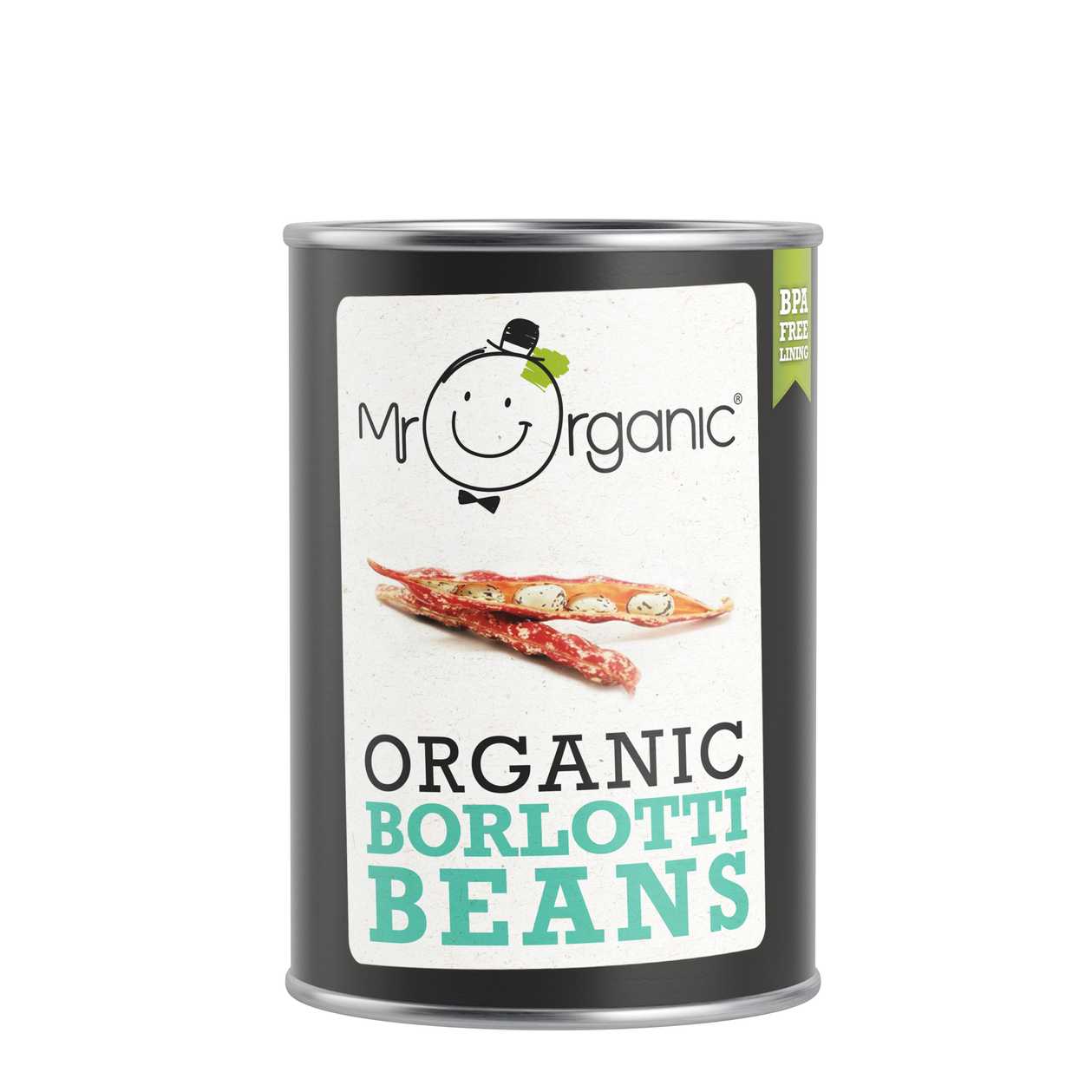 0200 Mr Organic Borlotti Beans, 400gr