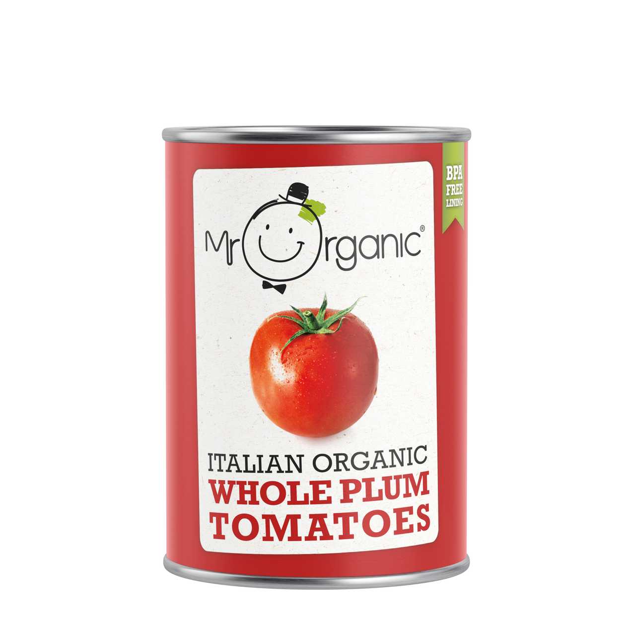 0064 Mr  Organic Whole Peeled Tomato (12 x 400g tin)