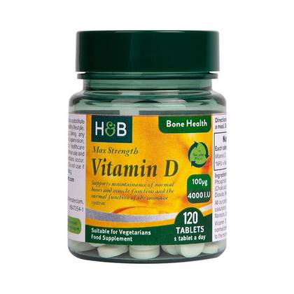 2541 Holland & Barrett Vitamin D 4000 I.U. 100ug 120 Tablets