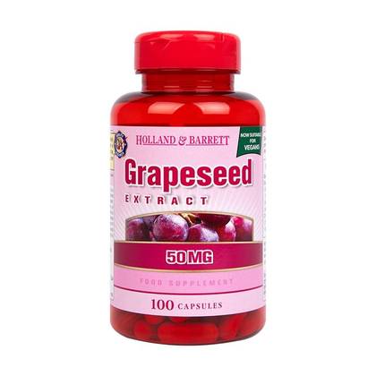 8644 Holland & Barrett Grapeseed Extract 50mg 100 Capsules