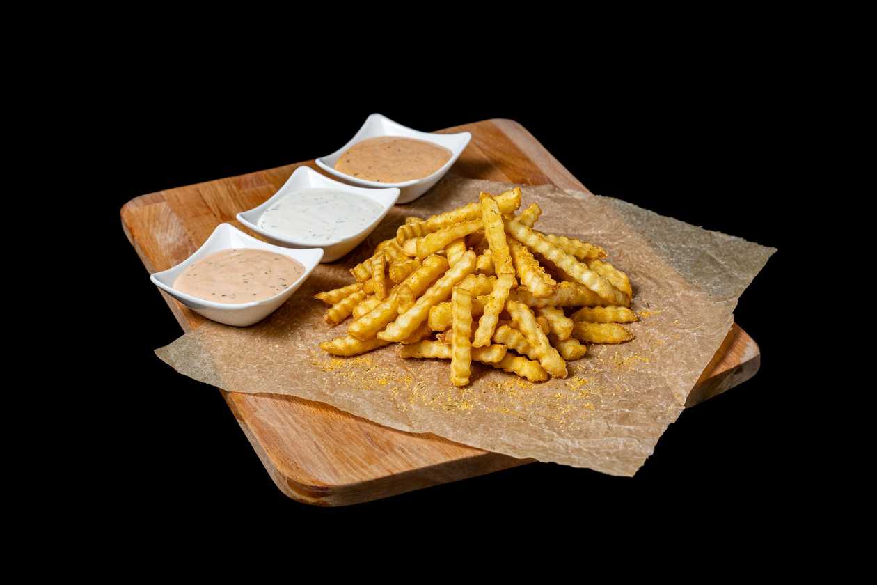 Bulvytės fri su padažu