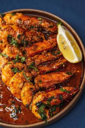 Gambas com Alho e Gengibre
