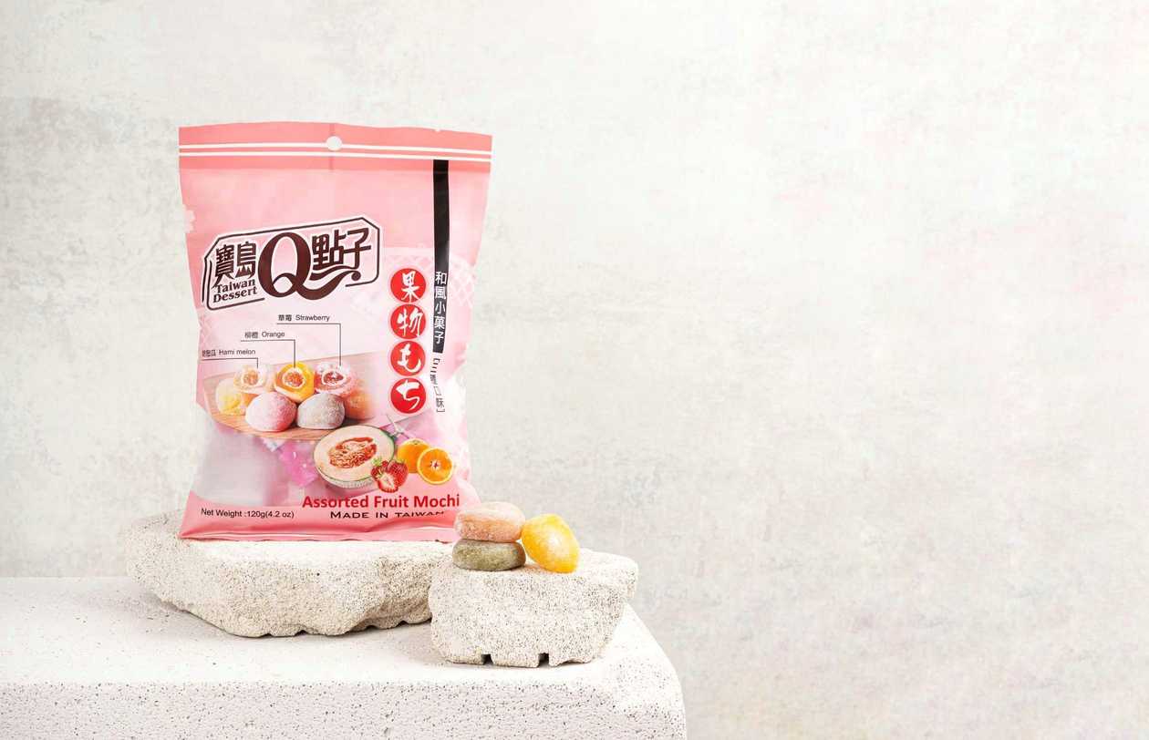 Pyragėliai Mochi vaisių asorti (120g)