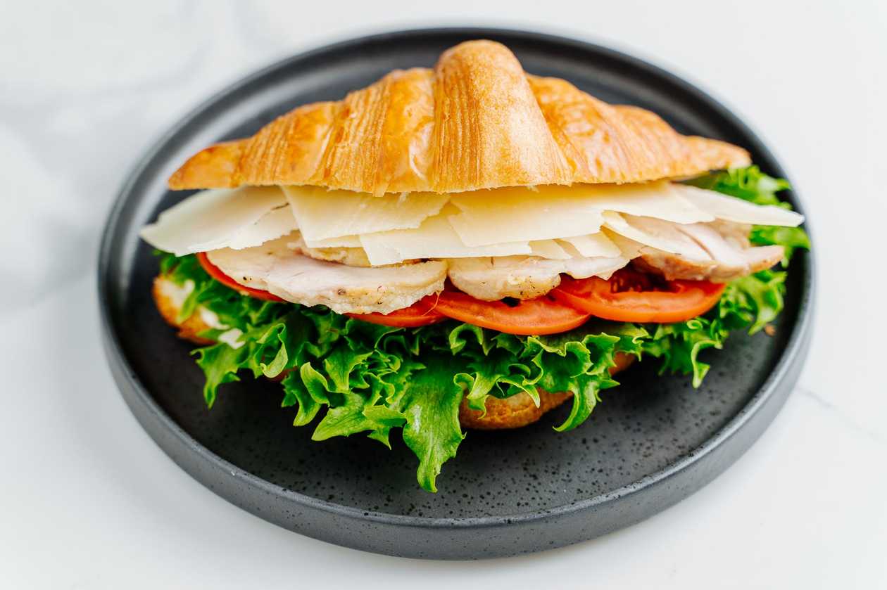 Caesar chicken croissant