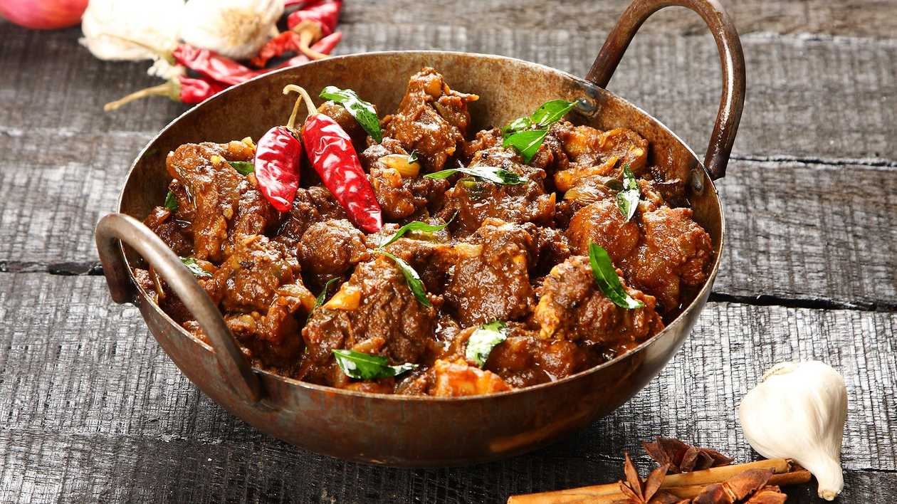 Beef Jhal Piagu Special with Rice