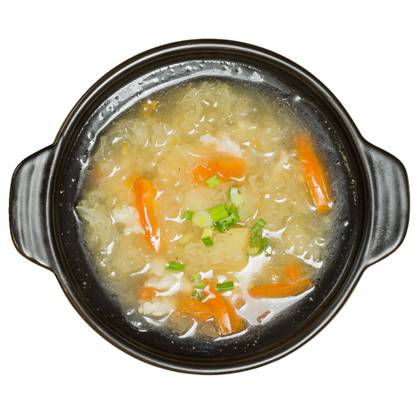 Kiniškų grybų sriuba su vištiena