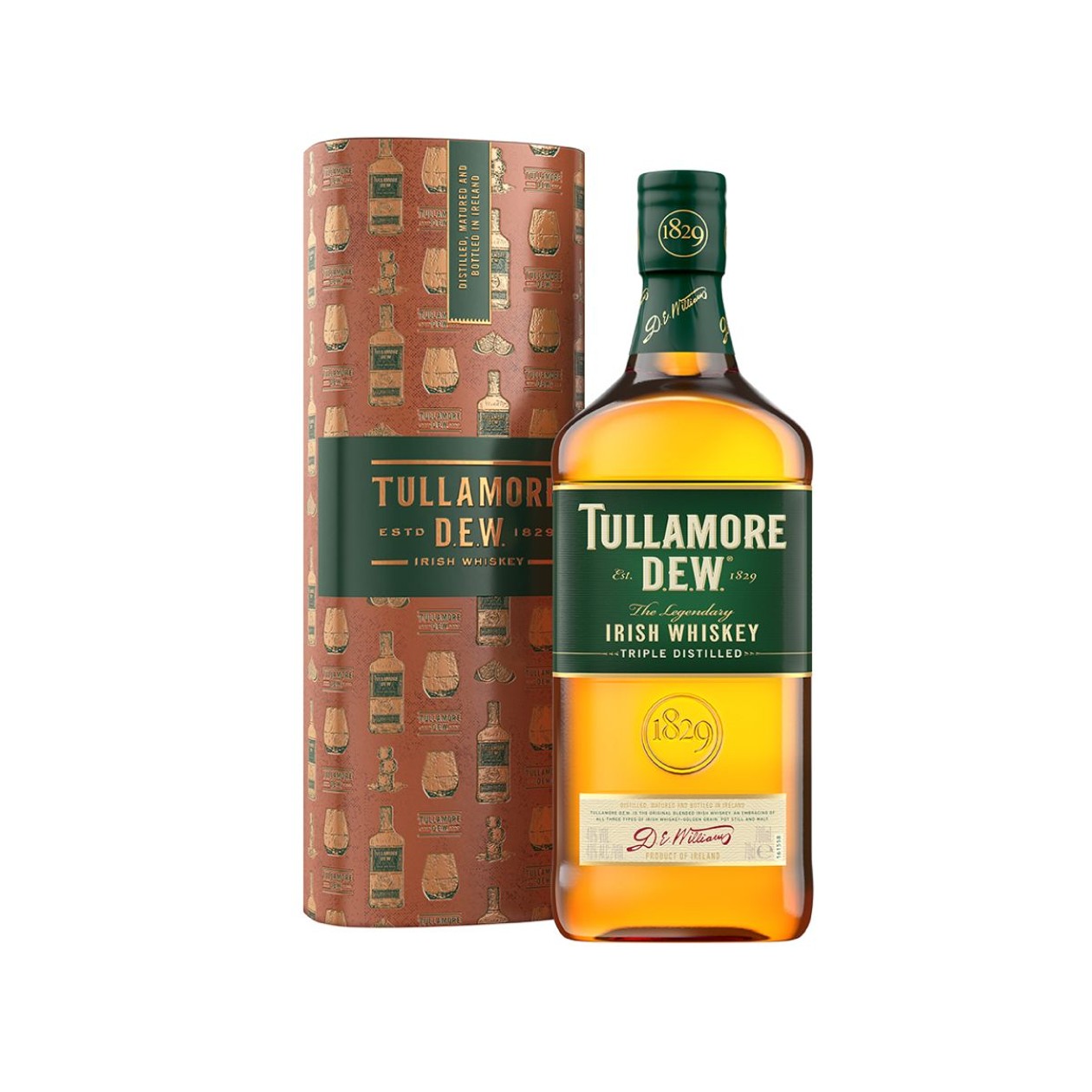 Tullamore Dew 40%, 0.7l metal gift box