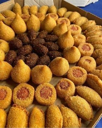 Salgados fritos 100un