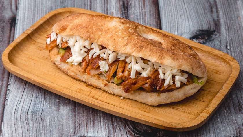 Chicken Doner with Cheese in Bread