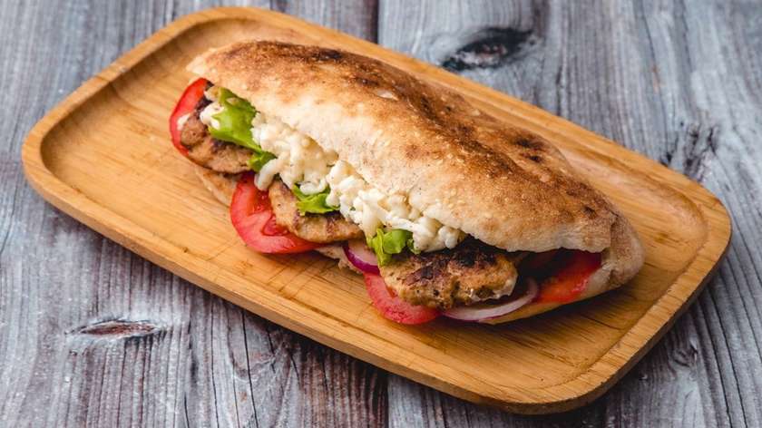 Chicken Meatball with Cheese in Bread