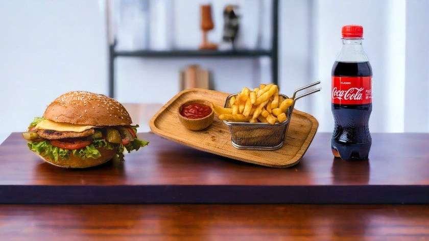 Chicken Cheeseburger + French Fries + Coca-Cola® 300 ml