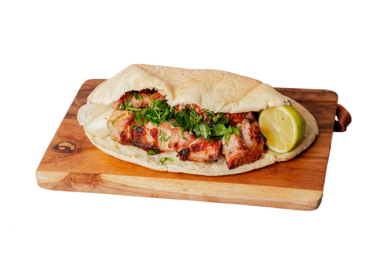 Pork Souvlaki Cypriot Pita Large