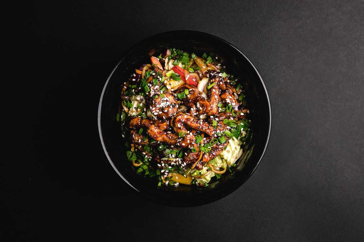 Wok noodles with beef