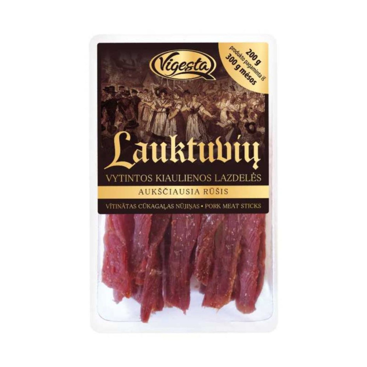 Vytintos kiaulienos lazdelės "Lauktuvių", 200g