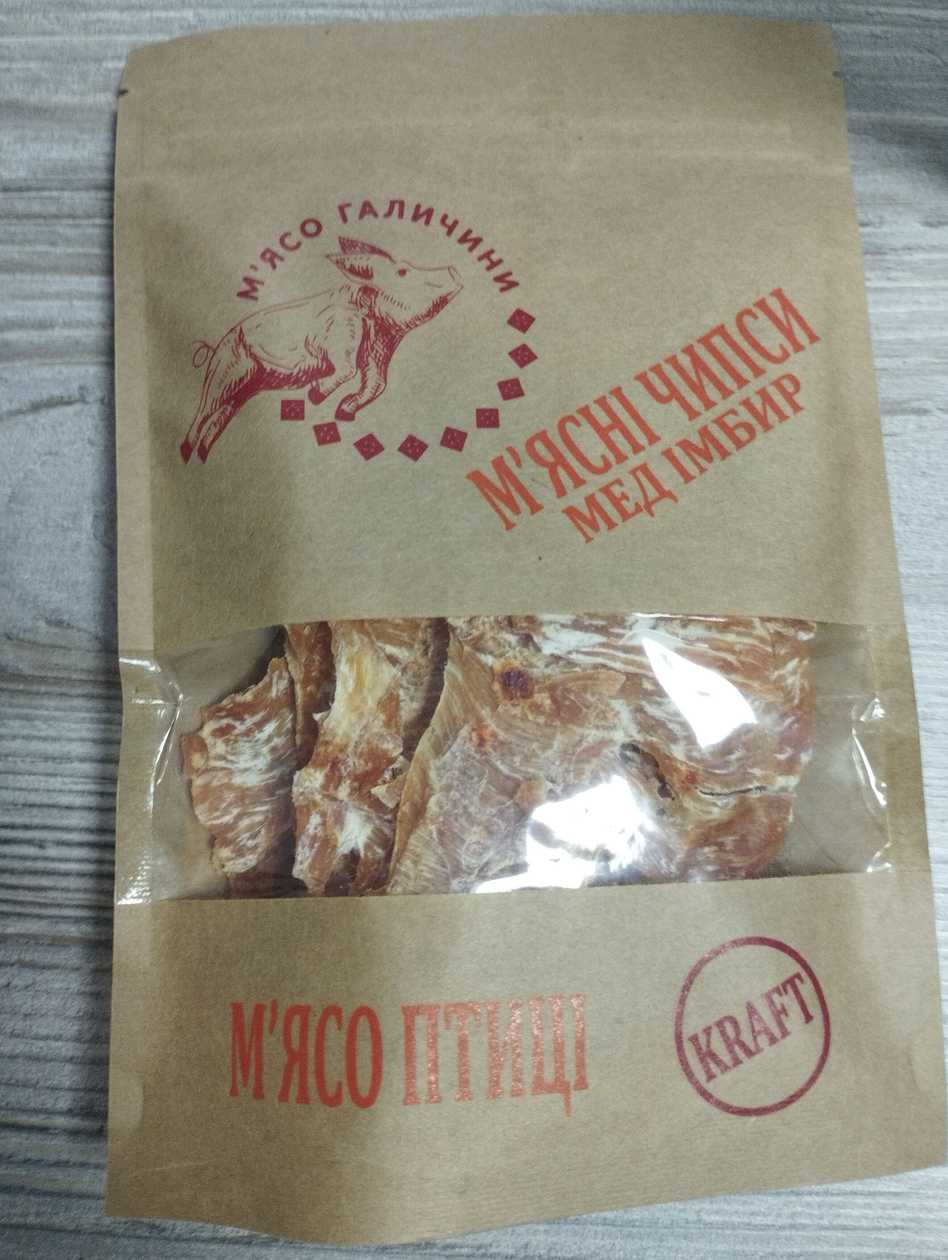 М'ясні чипси курячі з медом та імбиром