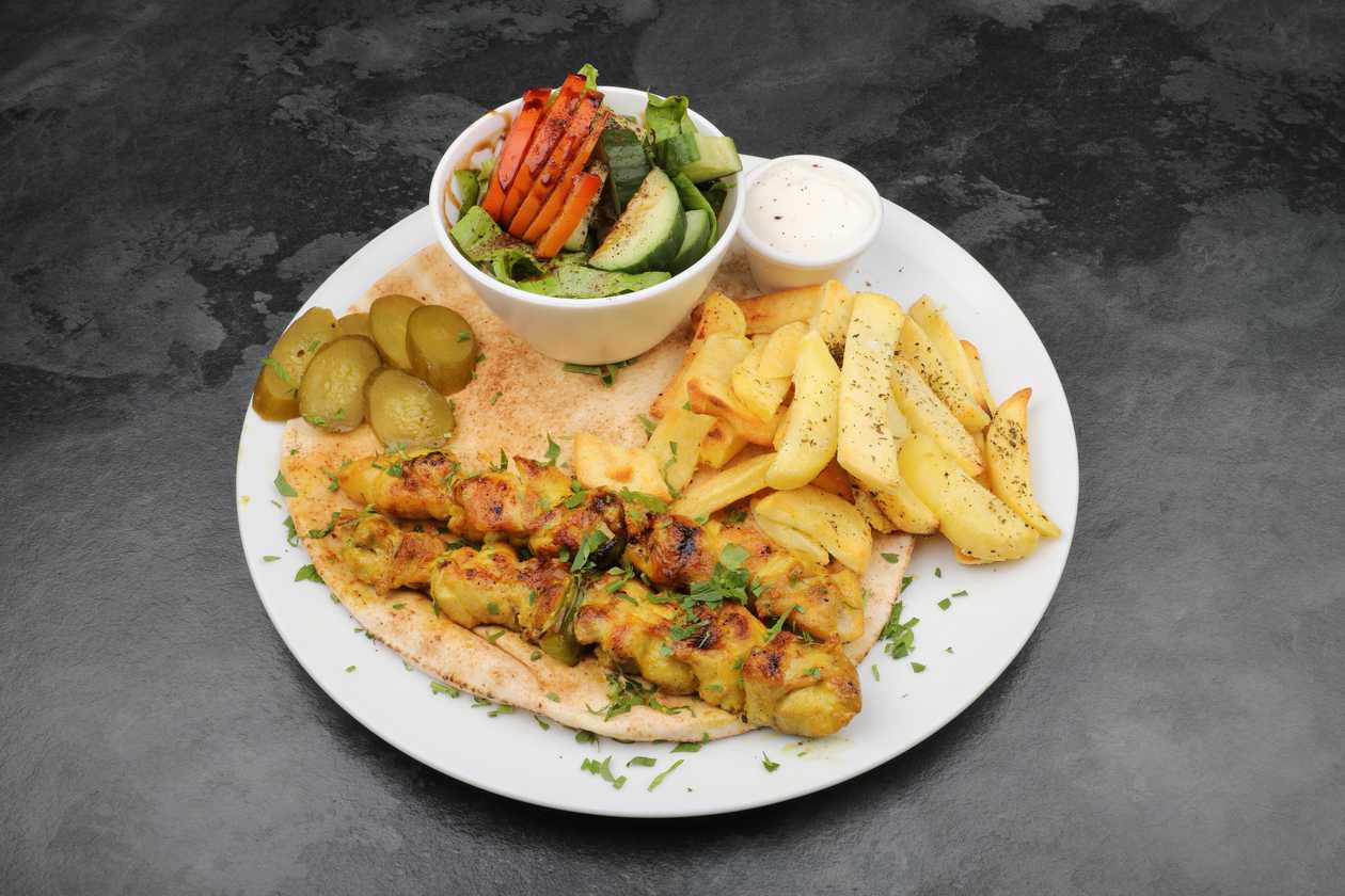 Chicken Kebab Chef's Recipe Plate