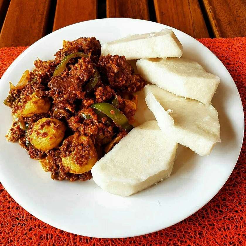 Boiled Yam and Stew