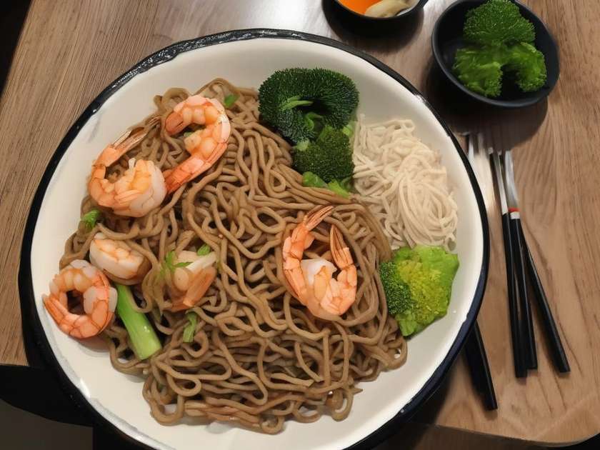 Yaki Soba z Krewetkami Pikantnymi