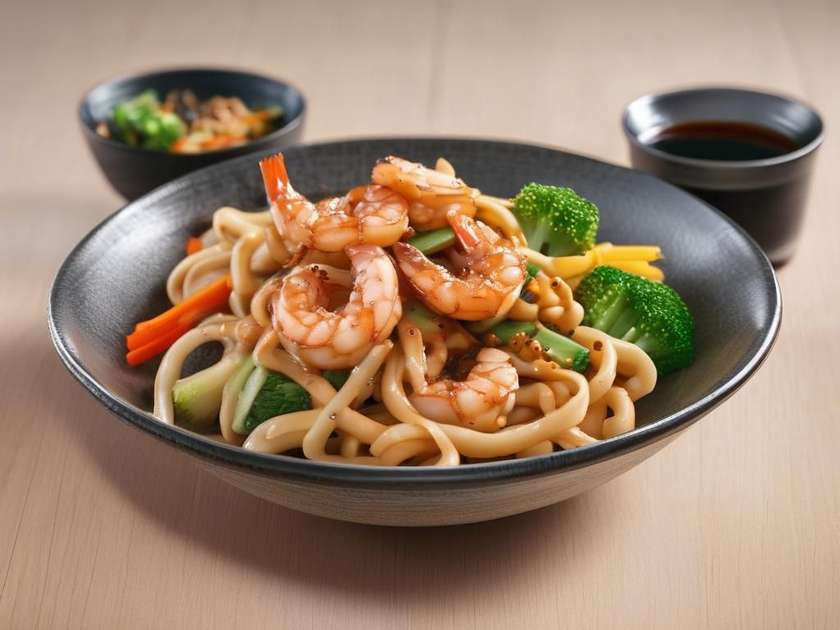 Yaki Udon z Krewetkami Pikantnymi