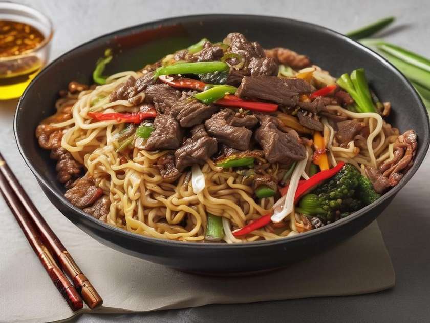 Yaki Soba z Wołowiną na Ostro