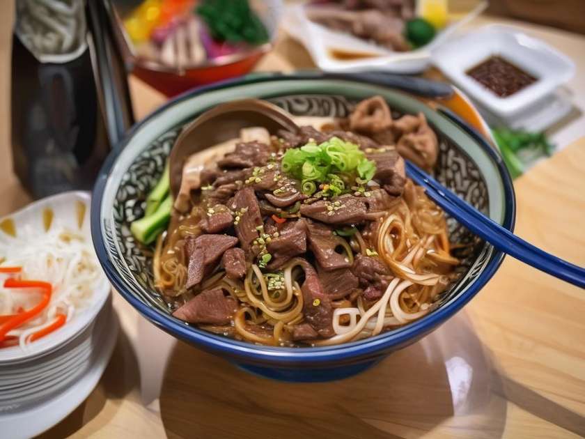 Makaron Ryżowy z Wołowiną na Ostro