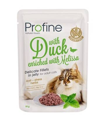 Profine Cat Pouch Duck in Jelly märgtoit kassidele 85 g