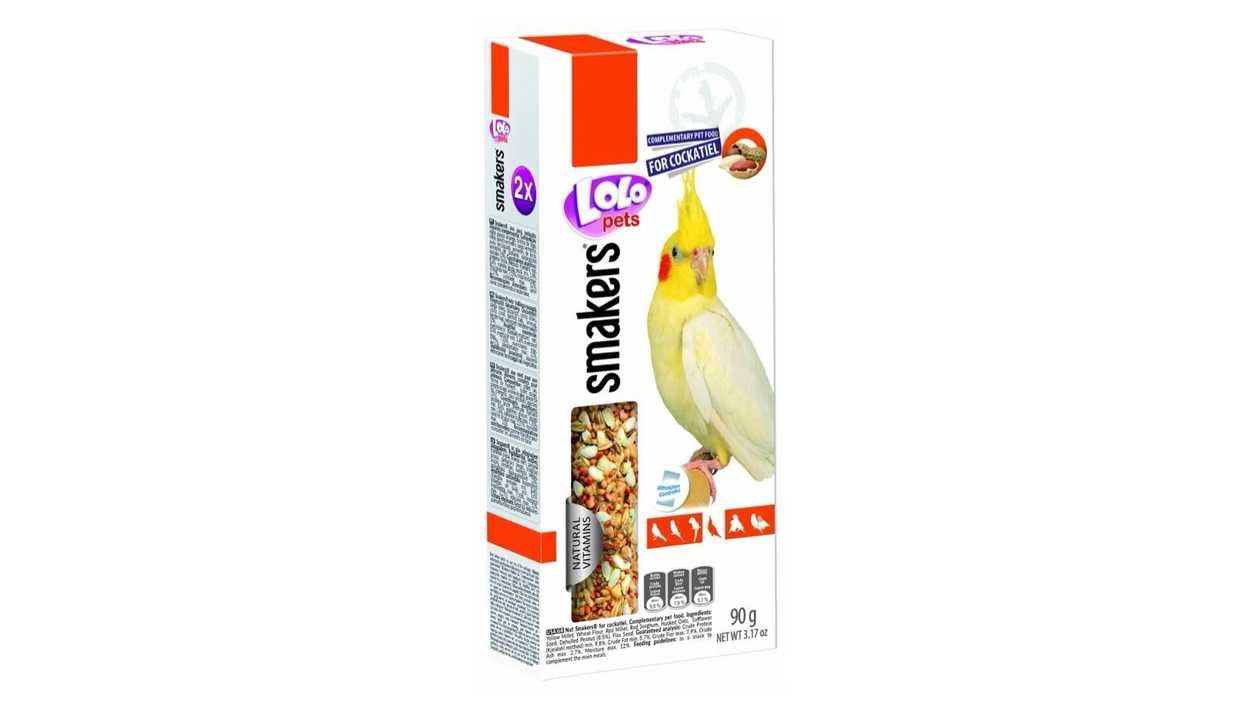 LoLo Pets Smakers maiusepulgad nümfkakaduudele pähklitega 2 tk 90 g