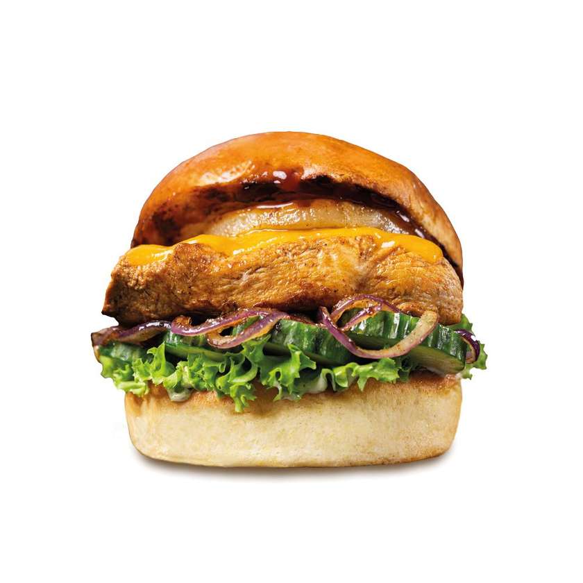 Burgery z grillowanym kurczakiem i ananasem