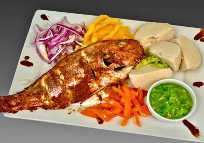 Ga Kenkey and Redfish full