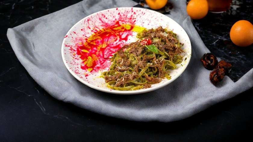 Pasta Pesto Lamb