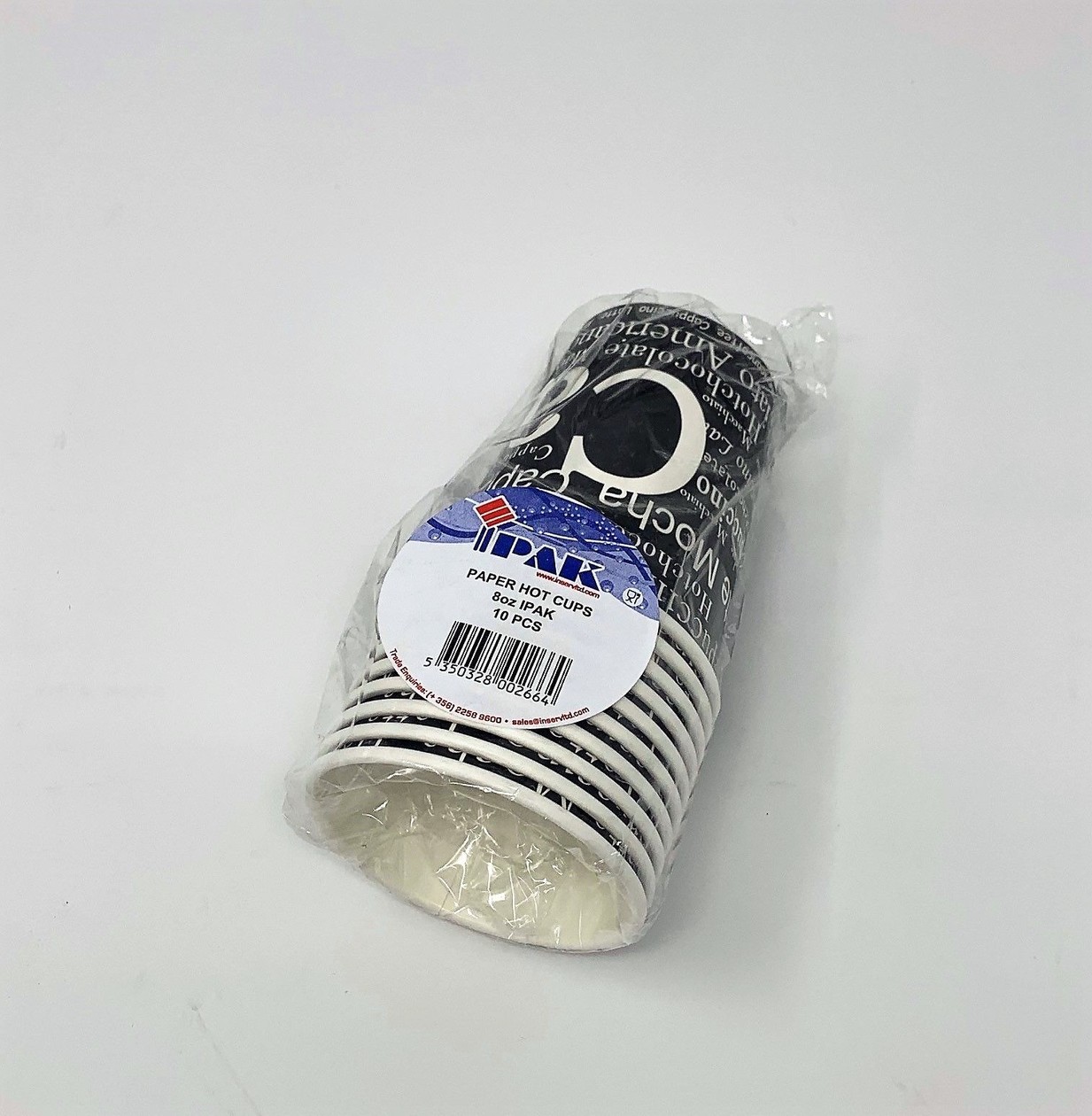 Ipak Paper Hot Cup 8Oz/237Ml Sw X10Pcs