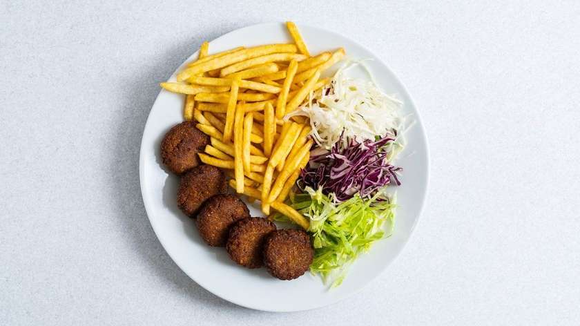 Falafel plate, french fries