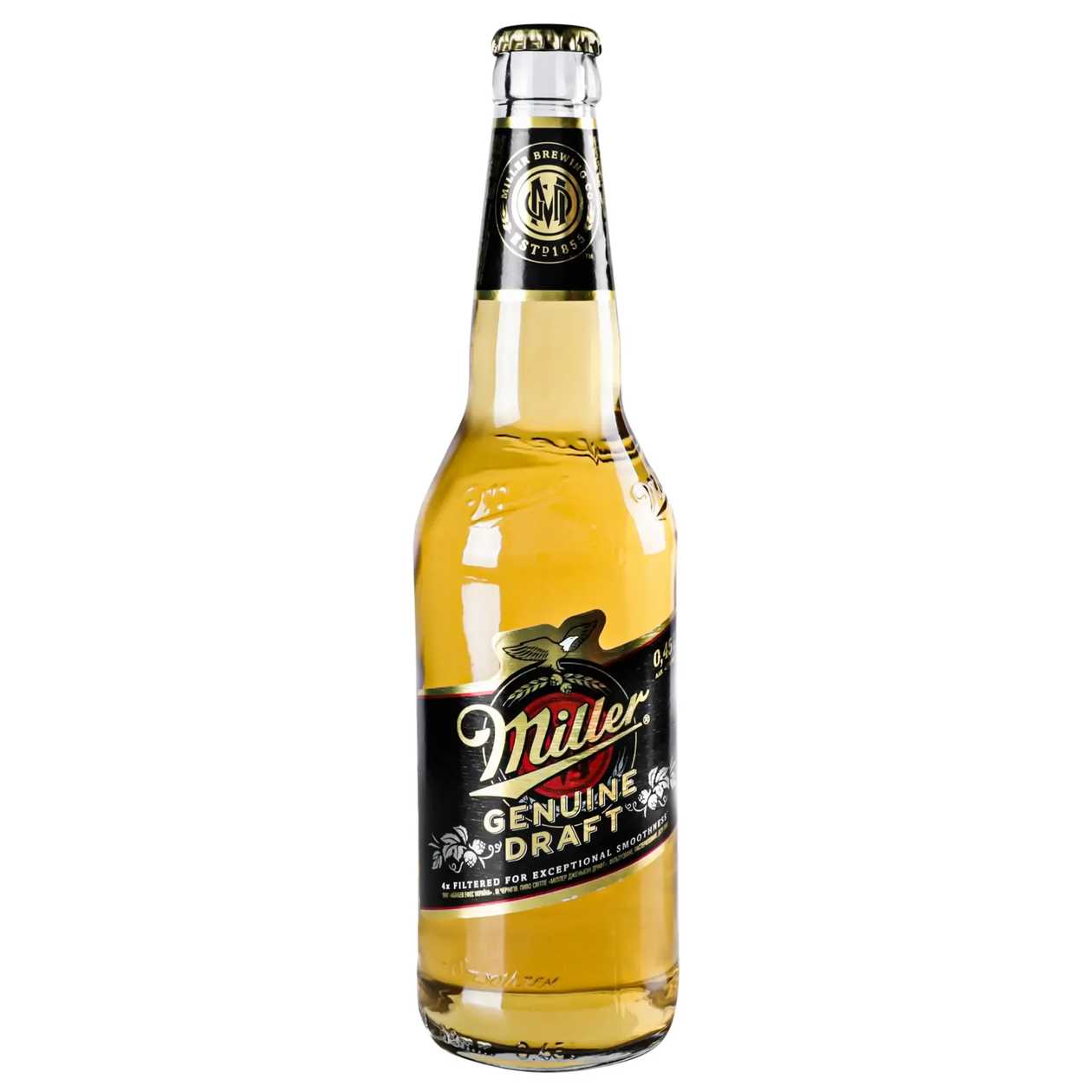 Пиво Miller Genuine Draft, світле, 4,7%, 0.45 л