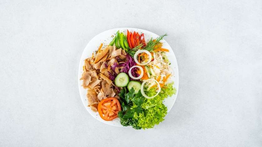 Chicken plate, vegetables