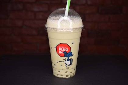 Bubble matcha latte