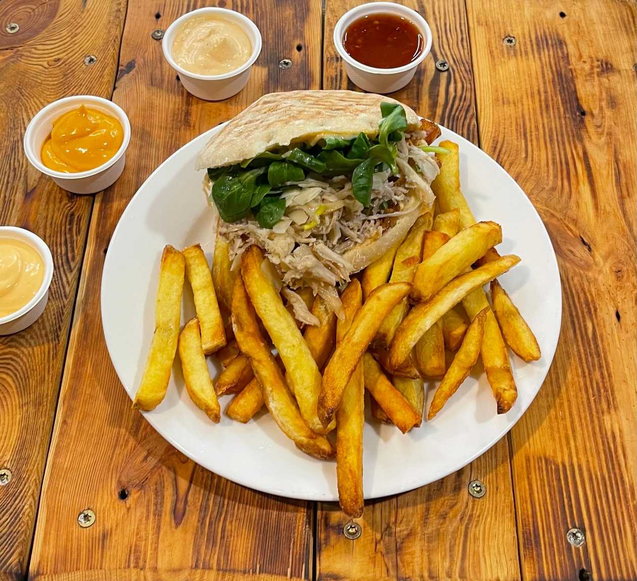 BRAMM Pulled Chicken Sandwich